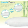 thumbnail image 3 of 2 Pack King Size Bamboo Pillow, Memory Foam Bed Pillows with Washable Pillowcases, King (2 Pack), 3 of 5