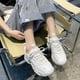 thumbnail image 5 of Mujeres zapatillas de deporte gruesas zapatos de papá casual que no se deslizan zapatos para caminar transpirables zapatillas de deporte ligeras para el ejercicio para el ejercicio, 5 of 6