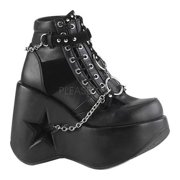 Womens Demonia Dynamite 101 Star Cutout Platform Ankle Boot