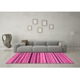 thumbnail image 3 of Ahgly Company Indoor Square Oriental Pink Modern Area Rugs, 5' Square, 3 of 4