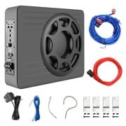 JUNSUN 1200W Slim Under Seat Car Subwoofer – 10" 12V Powered Sub with APP Control, Built-in Amp & Hi/Lo Input – Compatible with Car/Truck/SUV/Jeep/MPV