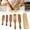 G, variant on Wooden Mixing Sticks - 5 Piece Smooth Wood Stirring Sticks Set - Slender Kitchen Serving Stirrers for Coffee Jam Butter - 5-Pack