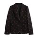 thumbnail image 2 of HH TRAF 2024 Otoño Mujer Fruta Bordado Hebilla Única Decorar Manga Larga Abrigo Mujer Solapa Bolsillo Casual Blazers Top, 2 of 4