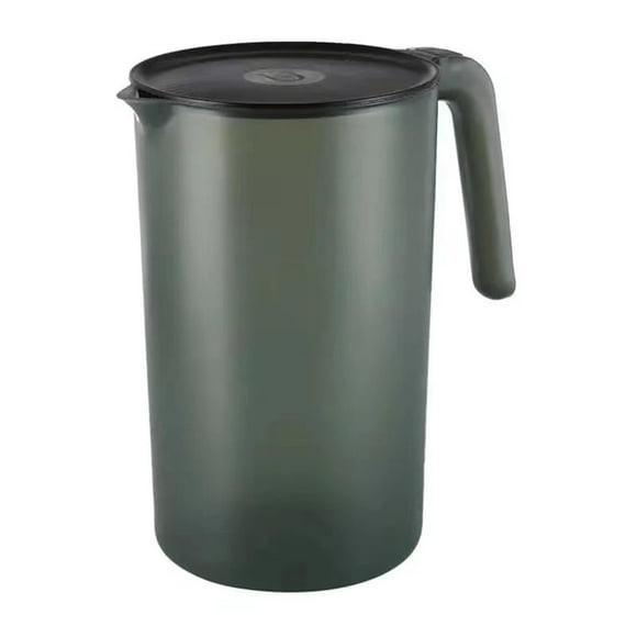 Plastic Pitcher with Lids Hot and Cold Drink Pitcher Juice Milk Lemonade Coffee Iced Tea Pitcher Juice Pitcher Plastic Water Pitcher Plastic Carafe - 2000ml (Black)
