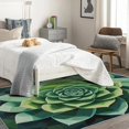 thumbnail image 4 of Succulents Rugs for Living Room Bedroom - Green Rug 3x5 - Plant Carpet for Home Decor - Washable Non Slip Patterned Indoor Small Area Rug - Soft & Low Pile (ZL&827), 4 of 7
