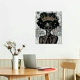 thumbnail image 3 of Nawypu  African Black Queen Flower Girl Wall Art Canvas Painting Abstract Nordic Posters And Prints Wall Pictures for Living Room Decor, 3 of 5