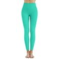 thumbnail image 3 of HVOBTTY Summer Women's Classic Slim Leg Yoga Leggings Solid Color High Waist No Pockets Comfortable Slim Workout Pants, 3 of 5