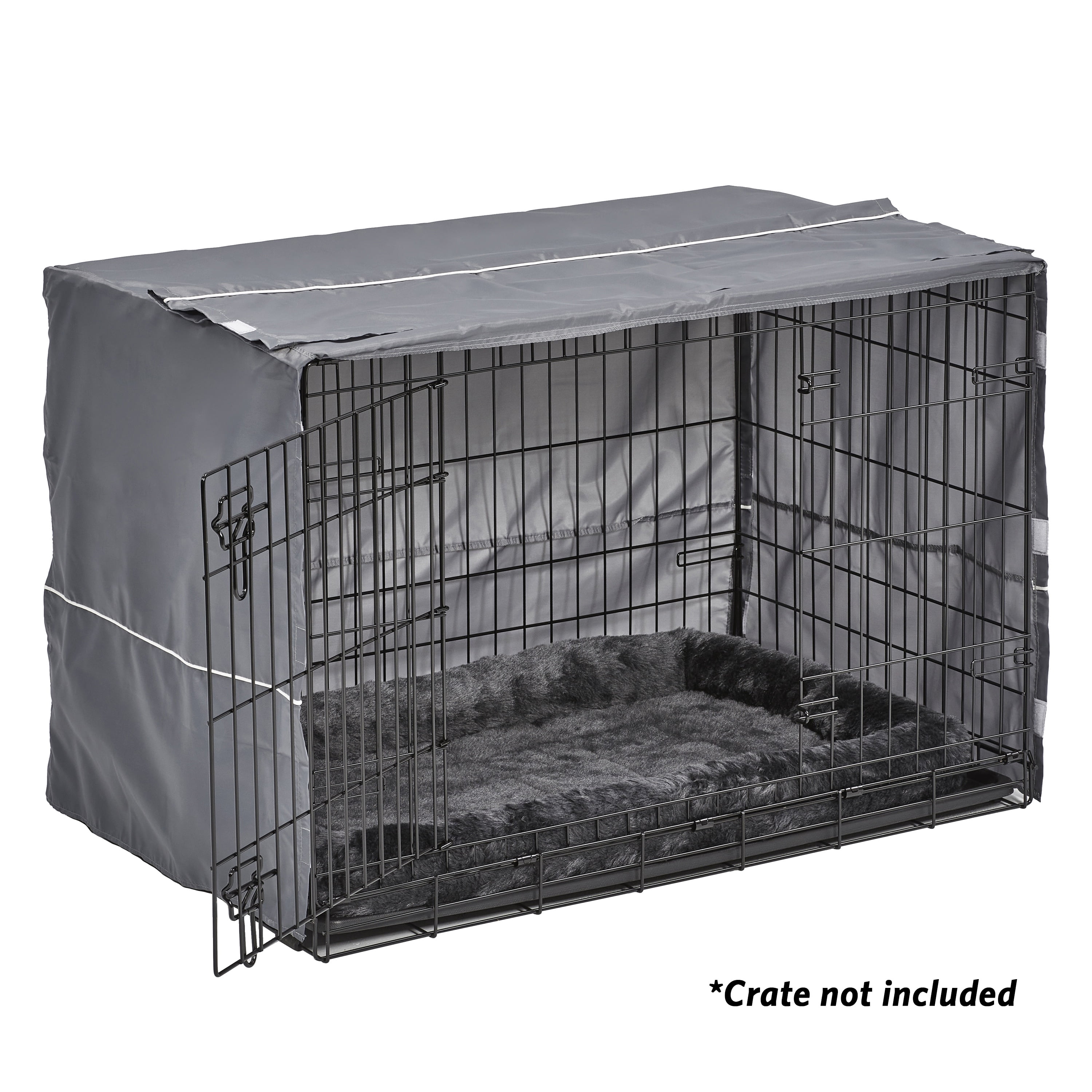 MidWest Homes for Pets New World Comfort Kit, Matching Dog Crate Cover & Bed, Fits 36’’ Crate, Gray