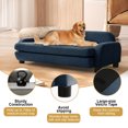 thumbnail image 2 of COSYJOY Chenille Pet Sofa 40" Dog Couch Bed for Dog Cat,Elevated Sofa,Removable Foam Cushion, Low Back Blue/Large, 2 of 9