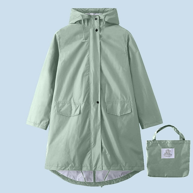 uublik Coupe-Vent Léger pour Femmes, Veste de Randonnée Décontractée, Coupe-Vent et Imperméable, Vert