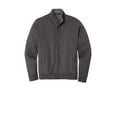 thumbnail image 3 of Port Authority Interlock Full-Zip. K809, Charcoal Heather/ Medium Heather Grey, L, 3 of 4