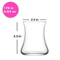 thumbnail image 2 of LAV Turkish Tea Glass Set of 6, Lal Turkish Teacups, Tea and Coffee Mugs, 5.75 Oz (170 cc), 2 of 4