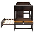 thumbnail image 5 of imerelez Twin size Loft Bed with a Stand-alone bed, Shelves,Desk,and Wardrobe-Espresso, 5 of 9