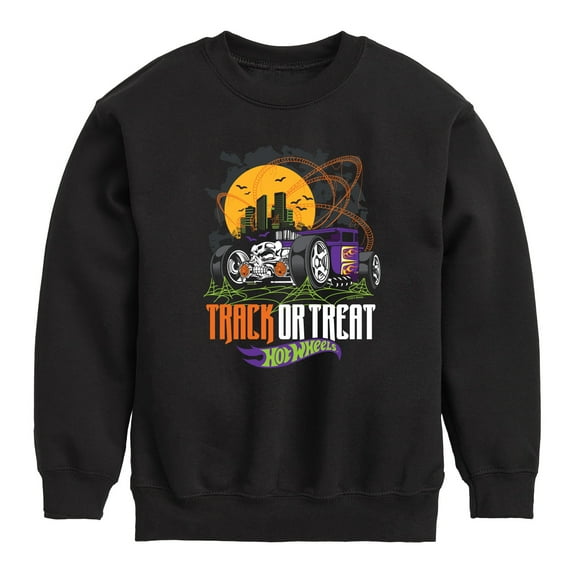 Hot Wheels - Halloween - Amusement Park In A Scary City - Toddler & Youth Crewneck Fleece Sweatshirt