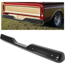 Kojem Rear Bumper Assembly for 1963-1966 GMC/Chevy Chevrolet C10 / C20 / C30 Fleet Side/Straight Bed/Flat Bedside Steel Black Bumper Powder Coated