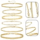 thumbnail image 3 of Juego de pulseras de cadena de cuentas de oro para mujer, pulsera de eslabones de cadena de oro fino y delicado chapado en oro real de 16 quilates, pulseras de oro ajustables apilables, joyería para, 3 of 5