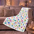 thumbnail image 6 of Cheerful Watercolor Polka Dot Pattern, Cozy Friendship Quote Scene, Warm Flannel Blanket for Living Room and Reading Nook, Art Lovers Friendship Gift, Artistic Home Decor, 6 of 9