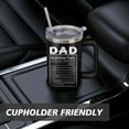 thumbnail image 7 of 40 oz Tumbler with Handle and Straw Lid Leak Proof - Best Dad Ever Birthday Gifts for Dad Mens Father's Day - Stainless Steel Cup Dishwasher Safe, 7 of 7