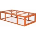 thumbnail image 6 of PetFurnishn Large Wooden Rabbit Hutch Bunny Hutch Small Animal Habitat Enclosure Outdoor Run and Lockable Doors, Natural, 6 of 10