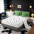 thumbnail image 4 of Meiyoeat Pixelated Blocks Miners Queen Bedding 7pcs, Retro Geometric Camo Bedding Comforter Set Queen for Bedroom, 4 of 6