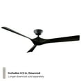 thumbnail image 2 of Torque 3-Blade Smart Ceiling Fan 58in Matte Black with Remote Control, 2 of 10