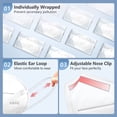 thumbnail image 4 of Mascarilla facial HALIDODO KN95, 60 paquetes, filtro de seguridad de 5 capas (blanco), 4 of 7