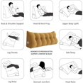 thumbnail image 4 of Johnear Wedge Pillow Heaboard Triangle Bolster Pillow for Sitting in Bed Adults Reading Pillows Backrest Support,Headboard Pillow Daybed Sofa Body Pillow Positioning Cushion (lightbrwon King), 4 of 4