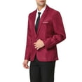 thumbnail image 4 of MODA NOVA Big & Tall Men's Dress Slim Fit Blazer Single Breasted Sports Coat Red L, 4 of 5