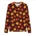 thumbnail image 4 of Edvintorg Thanksgiving Women's Casual Shirts Long Sleeve Crewneck Basic Plus Size Tops Lightweight Womens Blouses Fall Clothes for Women, 4 of 8