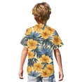 thumbnail image 5 of Abcomgle Boys Hawaiian Shirt 5/6 Button Down Short Sleeve Hawaii Shirts for Boys Cartoon Floral Print Vacation Boys Shirts,Ginger,10-11Years, 5 of 5