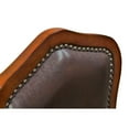thumbnail image 4 of Bellagio Distressed Brown Cherry With Espresso Nailheads And Casters Side Chair (Set Of 2), 4 of 6
