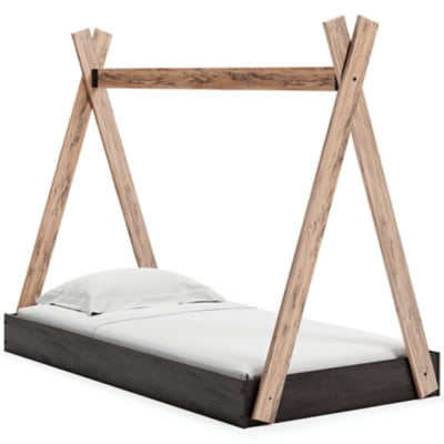 Signature Design By Ashley Piperton Modern Youth Tent Bed Frame Full Natural Wood Black Walmart Com Signature Design By Ashley Piperton Modern Youth Tent Bed Frame Full Natural Wood Black Walmart Com