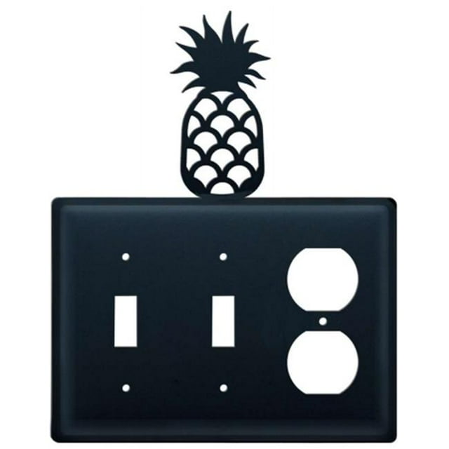 Village Wrought Iron ESSO-44 Double Interrupteur et Couvercle de Prise Simple - Ananas