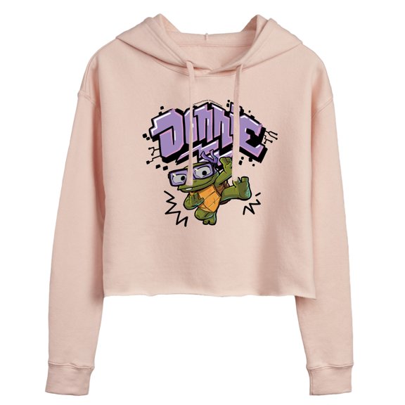 Teenage Mutant Ninja Turtles Mutant Mayhem - Baby Donnie Graphic - Juniors Cropped Pullover Hoodie