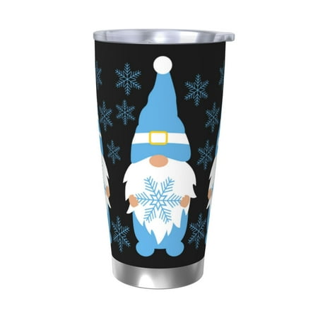 

Gukieu Christmas Gnome Snowflake Print 20OZ Car Cup Vacuum Stainless Steel Leak-proof Thermos Cup Unisex Suitable for Home Outdoor and Sports-Without Straw