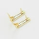 thumbnail image 5 of Aretes Dama Churumbela Zafiro, Rubí y Esmeralda Oro 14K Lam dorado Unitalla, 5 of 7