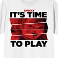 thumbnail image 2 of Chucky It's Time To Play Crew Neck Short Sleeve Men's White T-shirt - 4XLB, 2 of 4