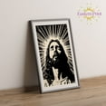 thumbnail image 2 of Eastern Print, Portrait Of Jesus In Linoprint Style Poster, Christian Wall Art, Jesus Wall Decor, Farmhouse Wall Decor, Jesus Painting, Jesus Art, Bible Verse Poster, Printable Wall Art UNFRAMED 16x20, 2 of 4