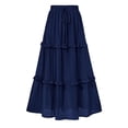 thumbnail image 3 of Elegant Women's Summer Skirts High Waist Flared A-Line Midi Skirts for Weddings Parties and Formal Events, 3 of 5