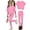 Pink(Solid), variant on CCRFTGI Summer Outfits for Children Girls Size 10-12 Casual Lounge 2 Piece Outfits Solid Short Sleeve T Shirt and Elastic Waist Leggings Athletic Clothing Sets Green 2-3 Years