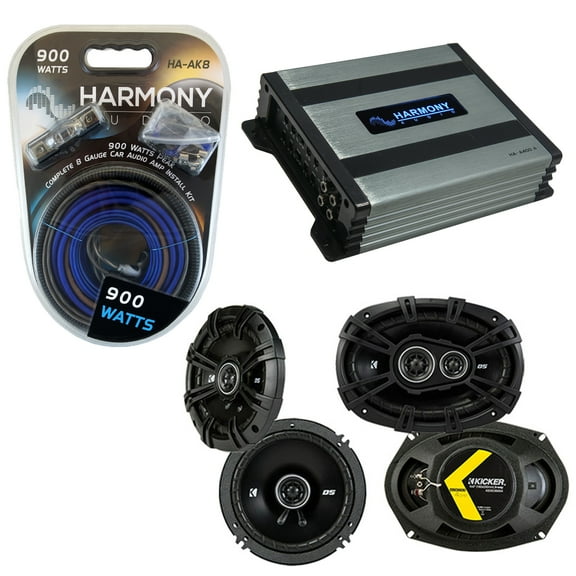 Fits Toyota Echo 2000-2005 Factory Speaker Upgrade Kicker DSC65 DSC693 HA-A400.4