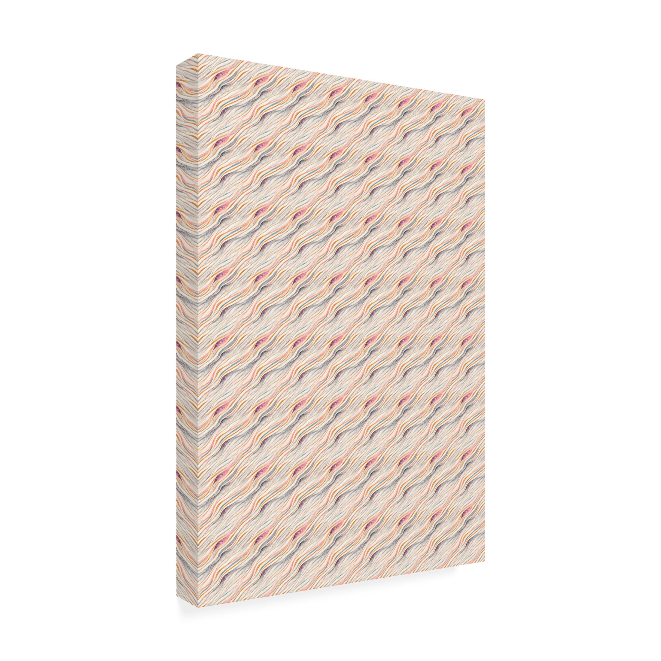 Canvas Wall Art - Treechild 'Pastel Waves Pattern' Wall Art for Living Room, Bedroom, or Office D?cor by Trademark Fine Art - 30 x 47 Inches