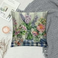 thumbnail image 2 of QZHH  Spring Pillow Covers  Tulip Floral Decorative Throw Pillows Covers Lavender Gray and White Checked Pillow Covers Spring Summer Home Decor for Couch Bed Sofa, 2 of 5