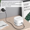 thumbnail image 4 of TRZLIFE Table Vacuum Cleaner, Upgraded Mini Desktop Vacuum Rechargeable Battery Energy Saving with auto Power-Off High Endurance Stronger Material to Suck up Crumbs Dusts Hairs in Office K, 4 of 9