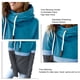 thumbnail image 5 of Sudadera Con Capucha Para Mujer, Capucha De Cuello Alto Con Bloqueo De Color, Sudadera Con Capucha Informal Para Mujer A Juego Para Ir De Compras ANGGREK Azul Lago y Gris Oscuro XL, 5 of 6