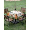 thumbnail image 3 of Outdoor Tablecloth with Umbrella Hole and Zipper, Orange Blue Thanksgiving Fall Square Table Cloth 60x60 Inch Waterproof Tablecloth, Autumn Botanical Pumpkins Picnic Table Cover for Patio Camping, 3 of 7