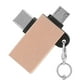 thumbnail image 2 of ZOUSSIQI 2PCS 2 In-1 USB OTG Adapter with USB 3.0 Interface USB to Type C Adapter Converter for Android(Gold with Chain ) EL225#53499, 2 of 9