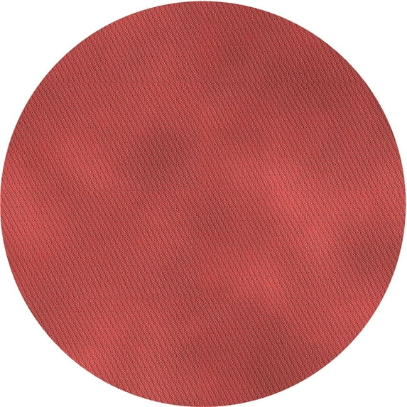 Ahgly Company Indoor Round Patterned Ferrari Red Area Rugs, 7' Round