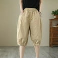 thumbnail image 2 of Wlynlyn Knee Length Shorts for Women Dressy Casual Summer Shorts Baggy Cropped Lounge Shorts, 2 of 10