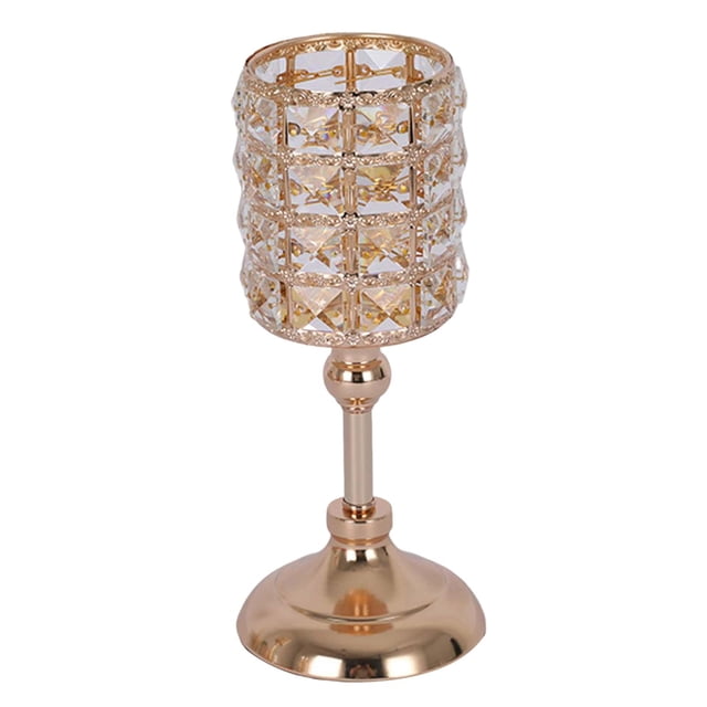 Elegante candelabro cilíndrico para decoración de fiestas de aniversario en el hogar. 10x23cm